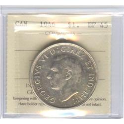 Silver Dollar 1946, ICCS graded EF-45