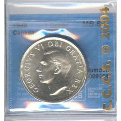 Silver Dollar 1949, graded CCCS MS-65