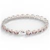 Image 3 : 23 ctw Morganite Eternity Designer Bracelet 14k White Gold - REF-232X8A
