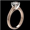 Image 3 : 1.50 ctw Certified Quality Diamond Engagment Ring 10k Rose Gold - REF-236R3K