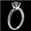 Image 3 : 1.50 ctw Certified Intense Blue Diamond Engagment Ring 10k White Gold - REF-147X3A