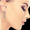 Image 3 : 3.84 ctw Cushion Cut Diamond Micro Pave Earrings 18K Rose Gold - REF-337F5M