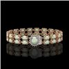 Image 1 : 17.42 ctw Opal & Diamond Bracelet 14K Rose Gold - REF-336A4N