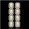 Image 1 : 12.99 ctw Opal & Diamond Micro Pave Halo Earrings 10k Rose Gold - REF-236R4K