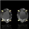 Image 1 : 10 ctw Black Diamond Designer Stud Earrings 18k Yellow Gold - REF-218Y2X