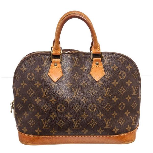 Louis Vuitton Brown Monogram Alma MM Satchel Bag