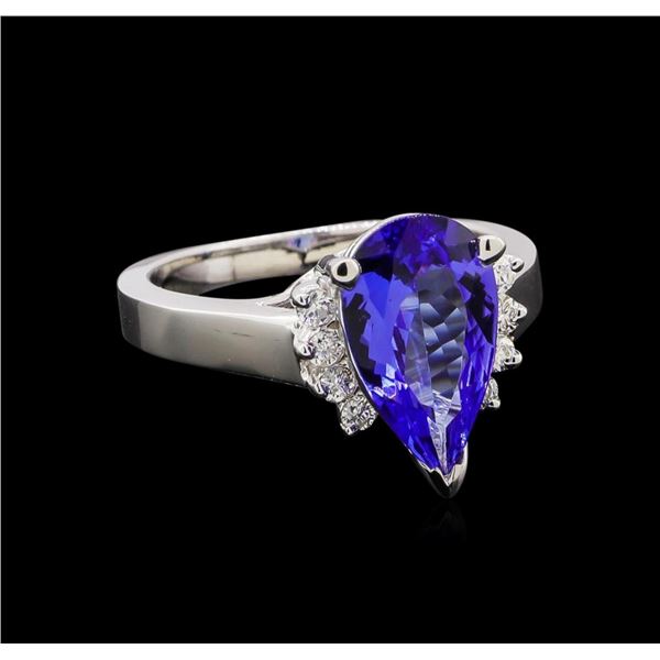 2.70 ctw Tanzanite and Diamond Ring - 14KT White Gold