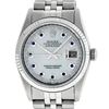 Image 1 : Rolex Mens Stainless Steel Mother Of Pearl Diamond & Sapphire Datejust Wristwatc