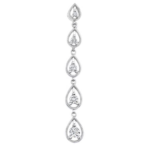 14k White Gold 0.33CTW Diamond Pendant, (SI3/G-H)