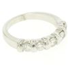 Image 5 : NEW 14k White Gold FINE .80 ctw Bar Set Round Brilliant Diamond Wedding Band Rin