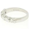 Image 8 : NEW 14k White Gold FINE .80 ctw Bar Set Round Brilliant Diamond Wedding Band Rin
