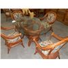 Image 1 : Glass Top Wicker Table & 4 chairs