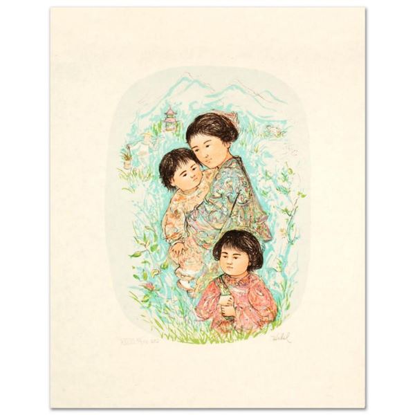 "Leaving the Garden" Limited Edition Lithograph by Edna Hibel (1917-2014), Numbered and Hand Signed 