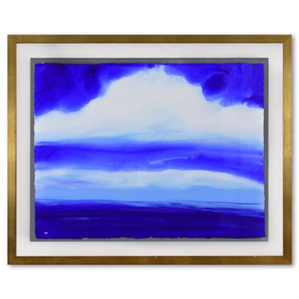 Wyland, "Ocean Blue" Framed Original Watercolor Painting Hand Signed with Letter of Authenticity.