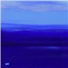 Image 2 : Wyland, "Ocean Blue" Framed Original Watercolor Painting Hand Signed with Letter of Authenticity.