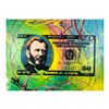 Image 1 : Steve Kaufman (1960-2010) "50 Dollar Bill" Hand Signed and Numbered Limited Edition Hand Pulled silk
