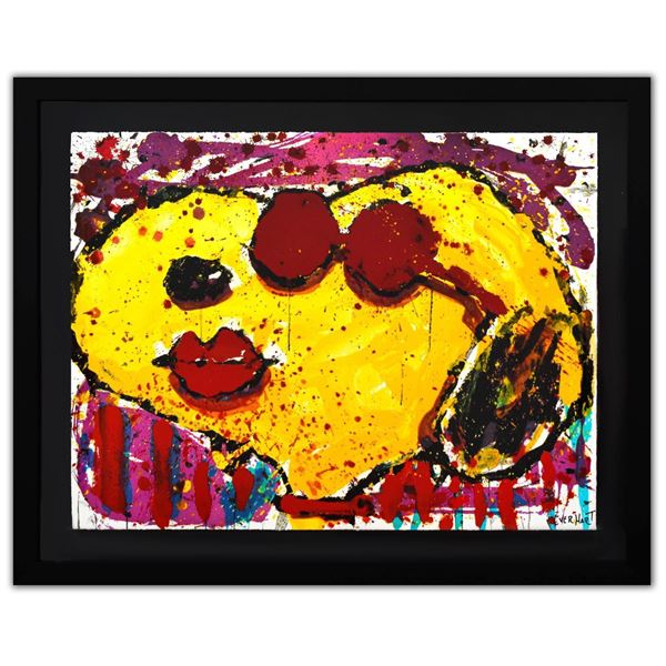 Tom Everhart- Hand Pulled Original Lithograph "Very Cool Dog Lips in Brentwood"
