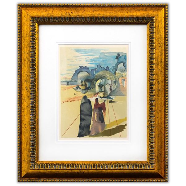 Salvador Dali- Original Color Woodcut on B.F.K. Rives Paper "Purgatory 20"