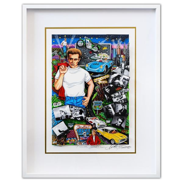 Charles Fazzino- 3D Construction Silkscreen Serigraph "Forever James Dean"