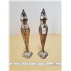 Image 1 : 6" Monarch silver plated salt & pepper shakers