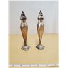 Image 2 : 6" Monarch silver plated salt & pepper shakers