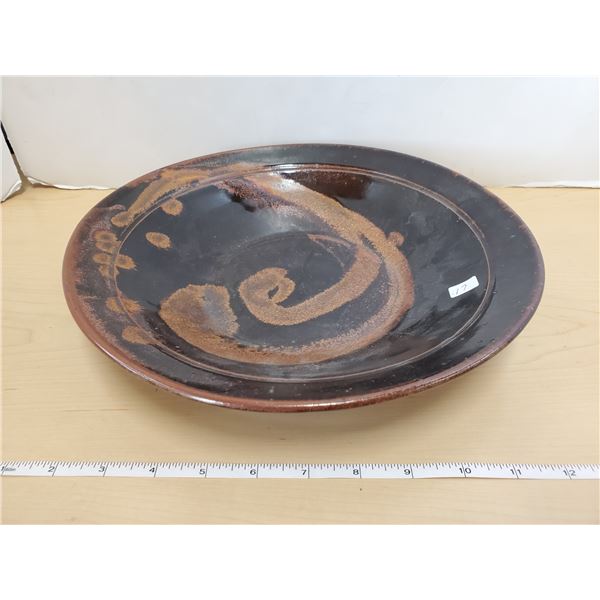 hand made 12" artist signed serving dish