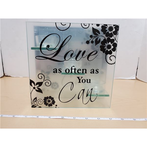 3 tier glass candle holder -new