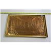 Image 1 : 1973 tooled copper 'last supper' wood framed 13"×23"