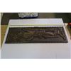Image 1 : 1983 1" thick solid hardwood carved plank mayan honduras 14"×44"