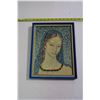 Image 1 : 1985 Votive print framed 'mary' mosaic style 10"×13"