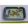Image 1 : 1964 tin tray 'parakeets'