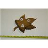 Image 2 : 2002 mahogany carved wood tray 'maple leaf'