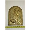 Image 1 : 2013 gold colored wall plaque 'angel + dove'