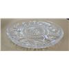 Image 2 : 1923 Czechoslovakian Lead Crystal Etched Platter 12"
