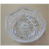 Image 1 : 1924 Czechoslovakian Lead Crystal Hand-cut Etched Bowl - 8" Diameter