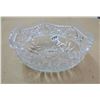 Image 2 : 1924 Czechoslovakian Lead Crystal Hand-cut Etched Bowl - 8" Diameter