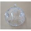 Image 2 : 1934 Czechoslovakian Hand Etched/Cut Lead Crystal Footed Bowl - 7" Diameter