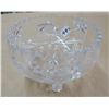 Image 3 : 1934 Czechoslovakian Hand Etched/Cut Lead Crystal Footed Bowl - 7" Diameter