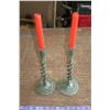 Image 2 : 1995 India Bronze Candlesticks X2 - 11" High