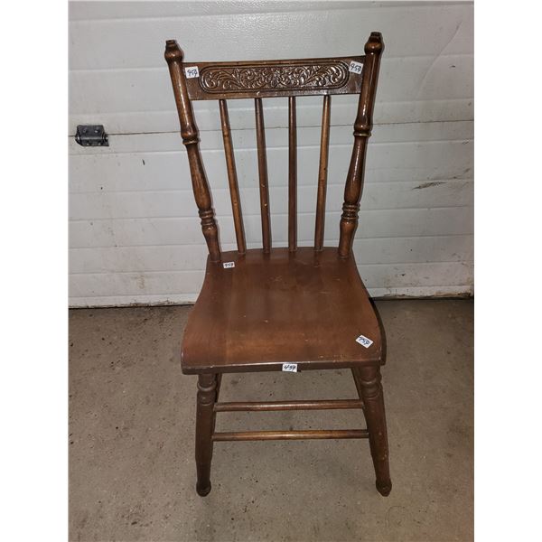 1924 Ontario floral back press back chair -refinished