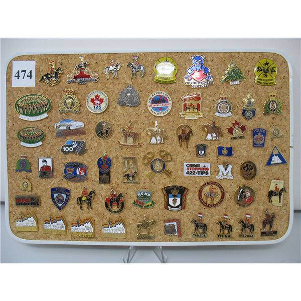 RCMP & POLICE RELATED PINS - LOT of 60 all Different
