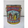 Image 2 : BAGDAD BRAND COFFEE 5 LB METAL CAN with WIRE HANDLE