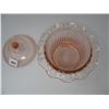Image 3 : PINK CANDY DISH with LID - Small chip on edge of the dish