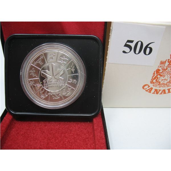 1978 CANADIAN CASED SILVER DOLLAR - COMMONWEALTH GAMES - EDMONTON