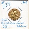 Image 1 : 1902 GREAT BRITAIN - GOLD HALF SOVEREIGN - .1177 Actual Gold Weight