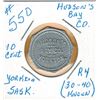 Image 1 : HUDSON'S BAY COMPANY 10 CENT TOKEN - YORKTON  (30 to 40 Known Examples) - Rare