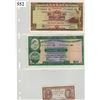 Image 1 : HONG KONG BANK NOTES - Lot of 3 - 1 Cent - 5 Dollars (1969)  - 10 Dollars (1969)