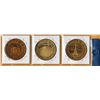 Image 2 : HISTORIC DEADWOOD MEDALLIONS - WORLD'S 7 WONDERS - Taj Mahal - Eiffel Tower - Parthenon