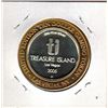 Image 2 : TREASURE ISLAND CASINO - LAS VEGAS - .999 Fine Silver $10 Silver Strike Coin - Dated 2005