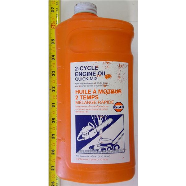 Full Gulf 2 Cycle Oil Qt Container